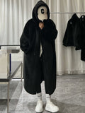 Fluffy Faux Fur Coat with Hood