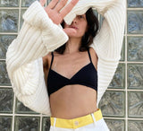 Knitted Long Sleeve Crop Sweater
