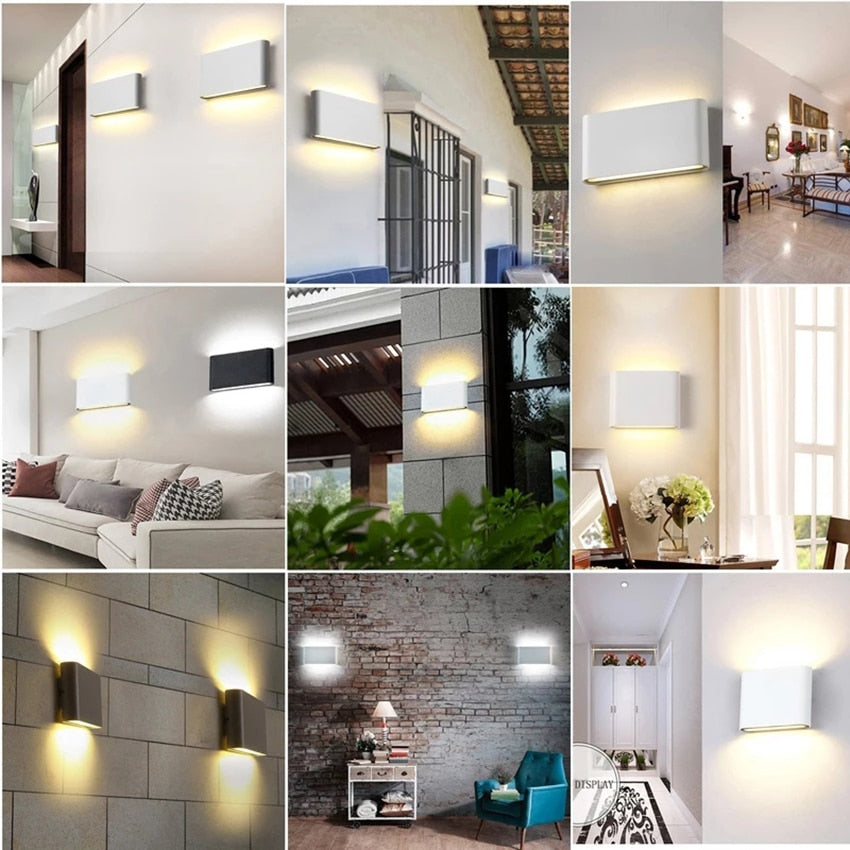 Waterproof Outdoor/Indoor Dual-Head LED Wall Lamp for Modern Home Décor