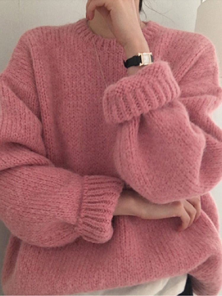 Oversize Long Sleeve Loose Knitted Sweater