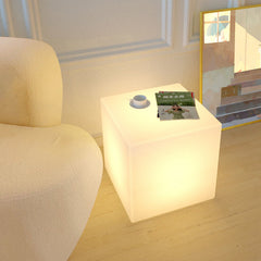 Floor Lamp Side Table Frosted 3color Light Square Corner Table