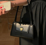 PU Leather Flap Soft Baquette Handbag