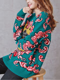 Thick Jacquard Knitted Pullover