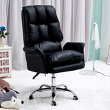 PU Leather Ergonomic Office Armchair with Swivel and Armrests