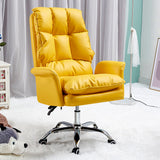 PU Leather Ergonomic Office Armchair with Swivel and Armrests