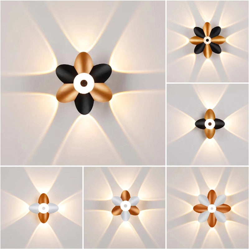 LED Indoor Background Wall Lamp Lotus Shaped Lighting