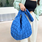 Nylon Quilted Padded Tote Bag