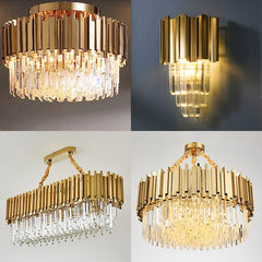 Modern Oval/Round Crystal Ceiling Chandelier Led Lights