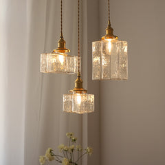 Clear Glass Square Pendant Ceiling Lights