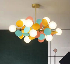 LED Chandelier Colorful Frosted Balls Pendant Lamp