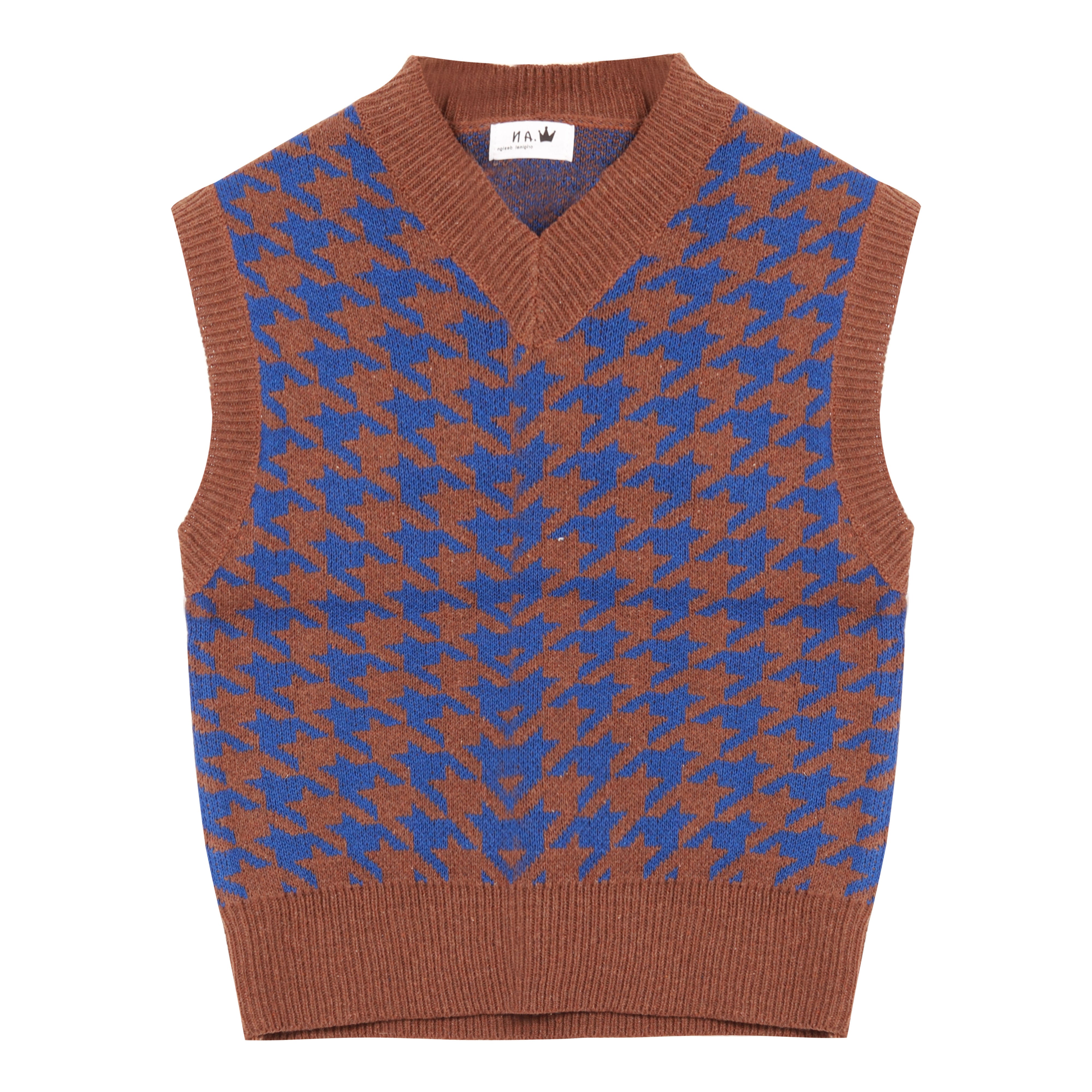 Houndstooth Knitted Ladies Sweater
