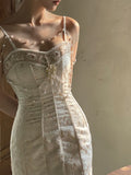 Lace Embroidery Sleeveless Maxi Dress