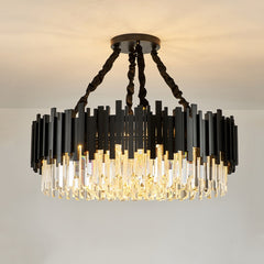 Modern Crystal Black Chandelier For Living room Bedroom