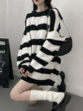 Knitted Stripes Long Sleeve Pullover