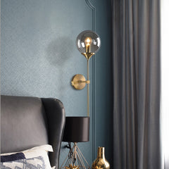 Modern Glass Wall Lamp For Bedside Reading Fixture