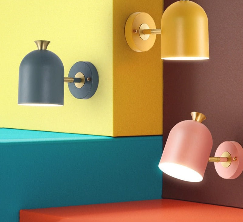 Nordic Macaron LED Wall Lamp for Colorful Home Decors Lighting