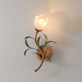 Pastoral Flower Wall Light Sonce Glass Branch Shaped Lamp