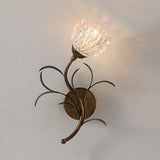 Pastoral Flower Decorative Glass Branch Shaped Lamp