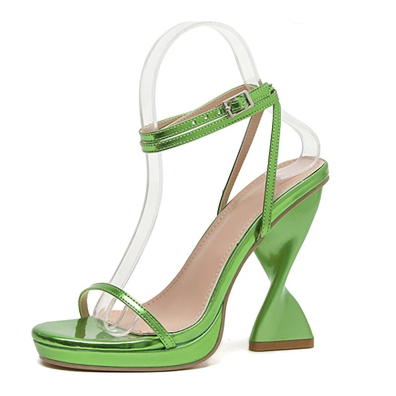 High-heeled Ankle Strap Sandals