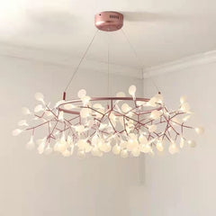 LED Chandelier Rose Gold/Black Brushed Light Fixtures