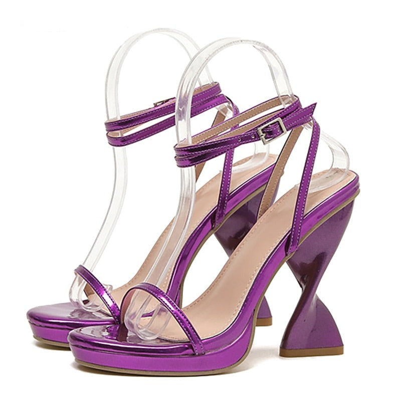 High-heeled Ankle Strap Sandals