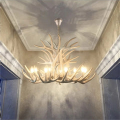 Modern Antlers Chandelier Resin Hanging Light. Golden Atelier 2