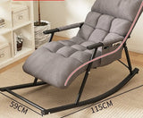 Modern Foldable Rocking Armchair Recliner with Seat Pad