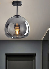 Glass Ceiling Light LED Creative Living Room Lighting E27