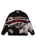 Printed O Neck Knitwear Pullover