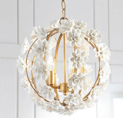Royal Empire Ball Big Led White Flower Chandelier Lustres Lights 