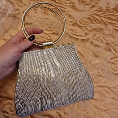 Rhinestone Crystal Day Clutch Handbag
