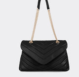 PU Leather Adjustable Chain Handbag