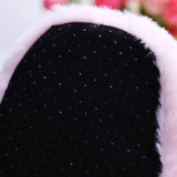 Shoes Cute Cartoon Warm Faux Fur Soft Sole Slides