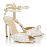 Shoes Pearl Hollow Fish Mouth High-Heeled Shoes