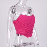 Strapless Structured Solid Color Corset Top