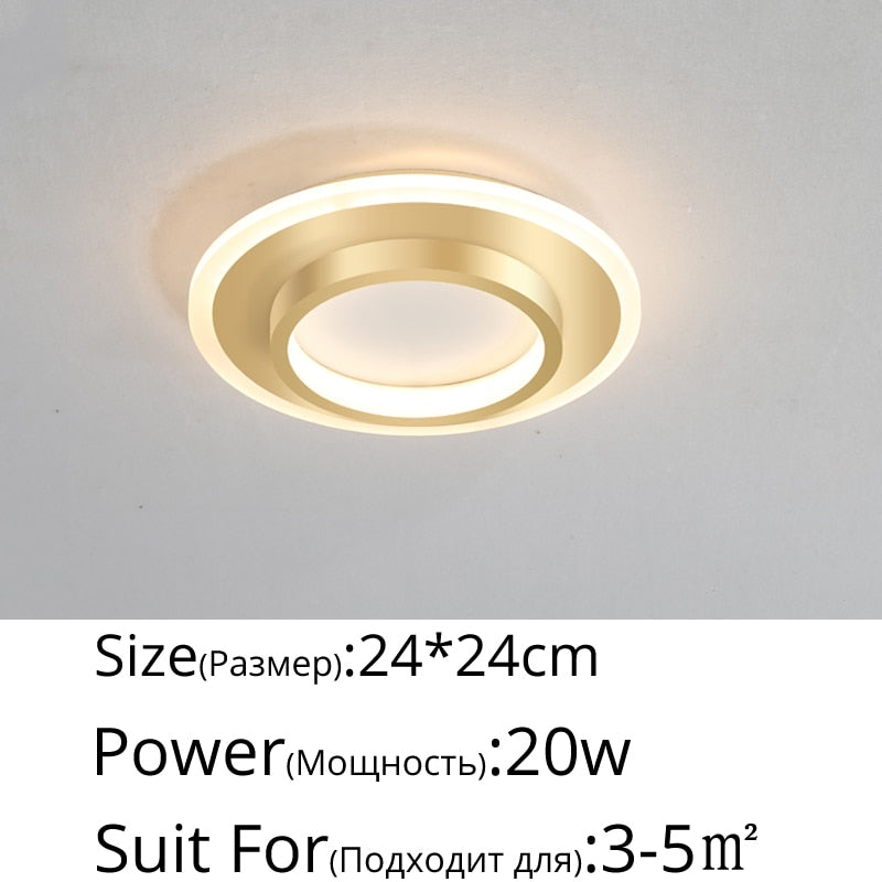 Modern LED Ceiling Lights Round /Square Indoor Fixtures
